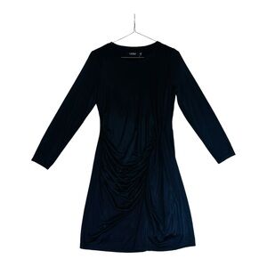 Lauren Ralph Lauren Women's Foil-Print Ruched Midi Dress - Black